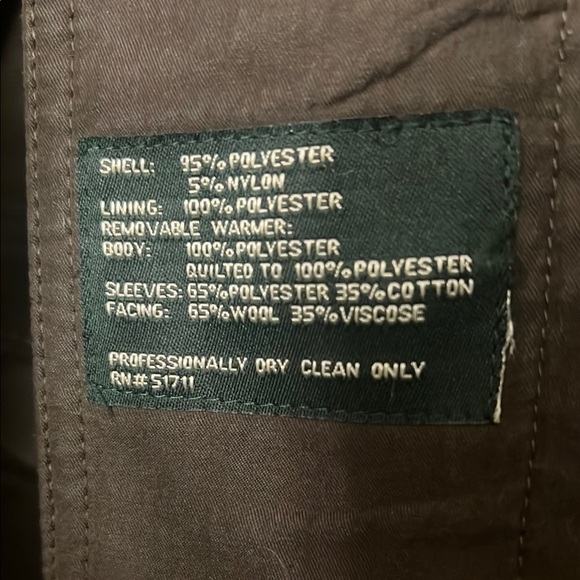 Ralph Lauren Brown Wool Blend Trench Coat (missing inner part) 314 - Picture 7 of 11